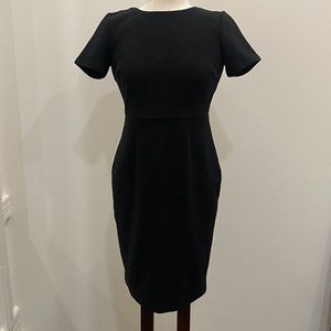 Black Boden Scoop Neck Low Back Ribbed Dress Women's Size 6P